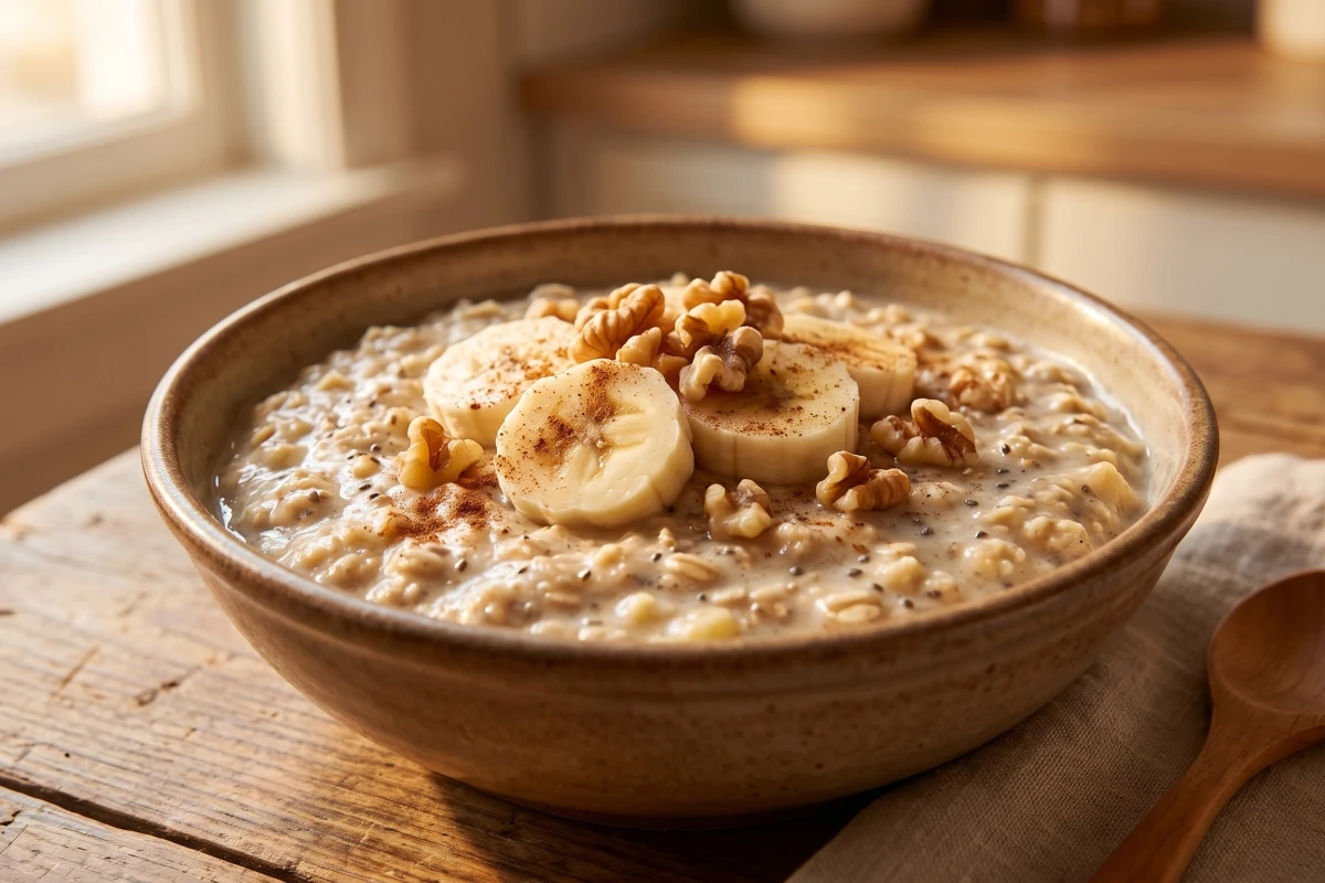 Banana Walnut Protein Overnight Oats view 3