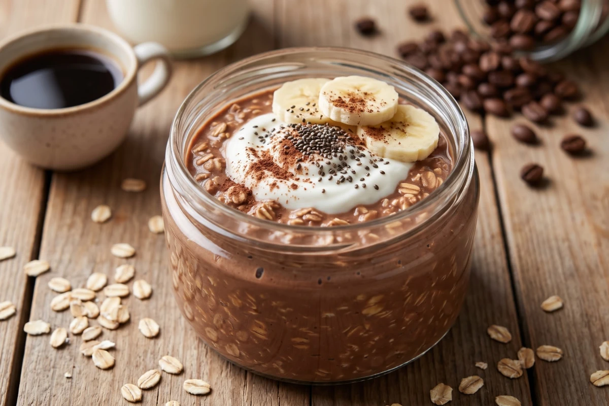 Coffee Mocha Protein Overnight Oats