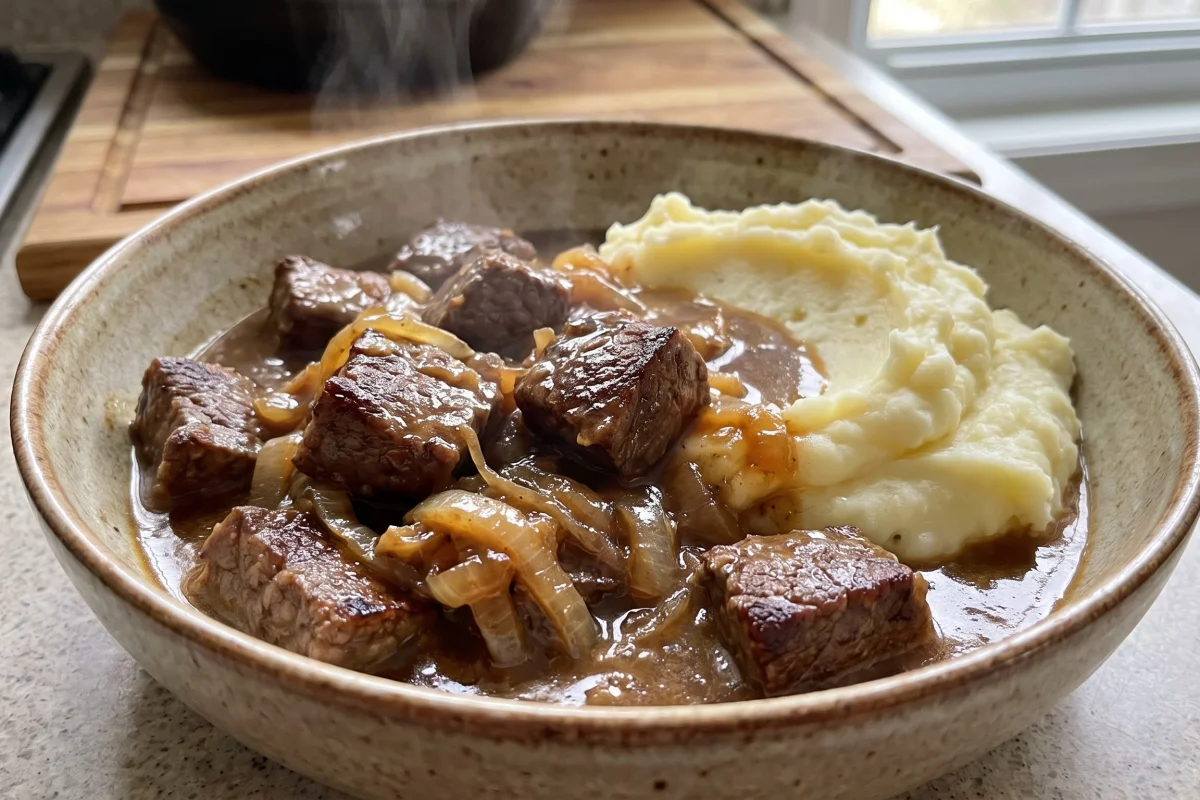 Tender Beef Tips and Gravy