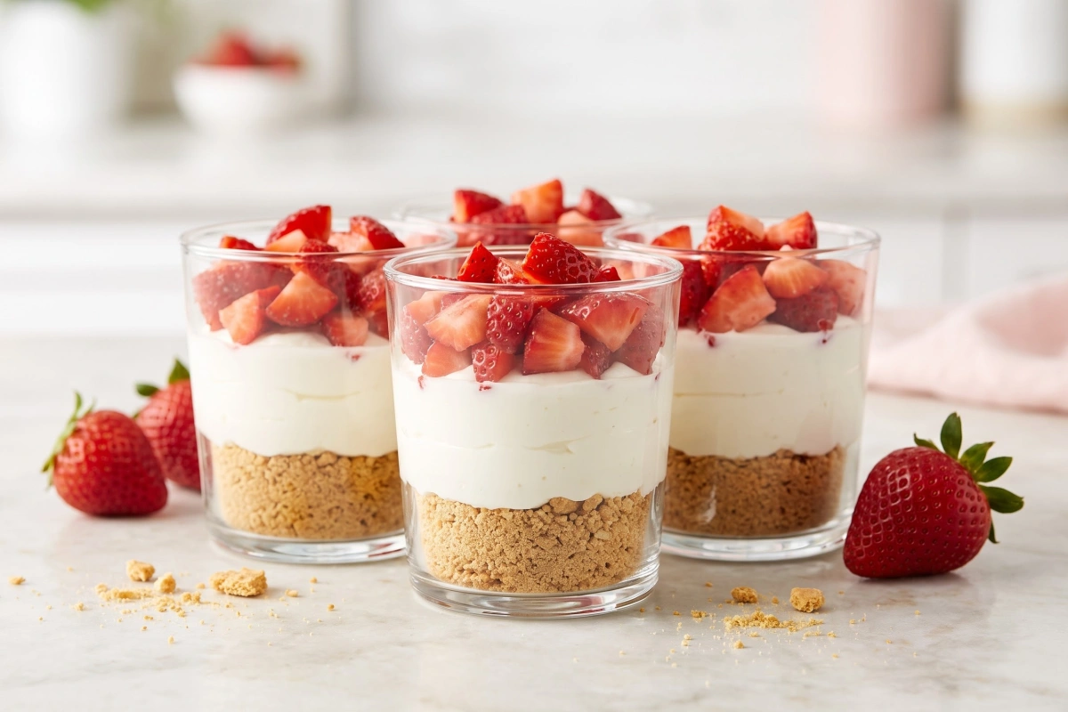 Strawberry Cheesecake Greek Yogurt Cups view 3