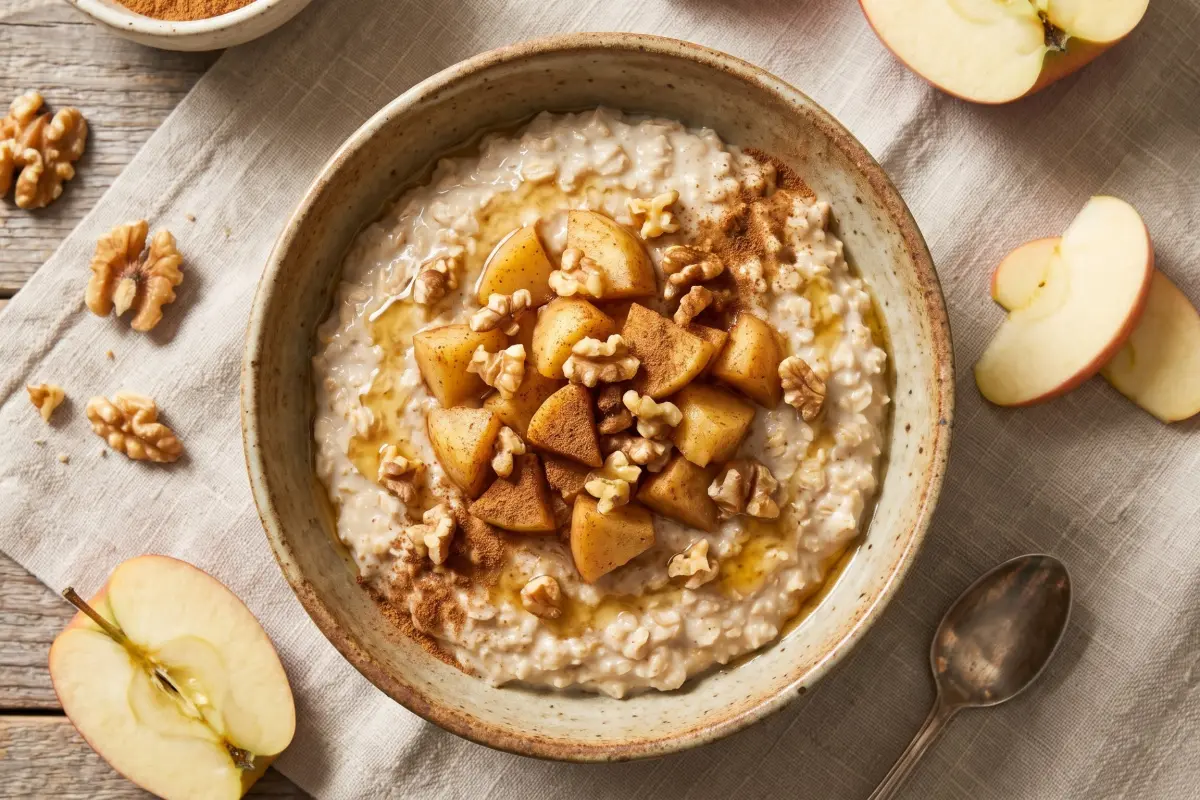 Cinnamon Apple Protein Oatmeal Bowl