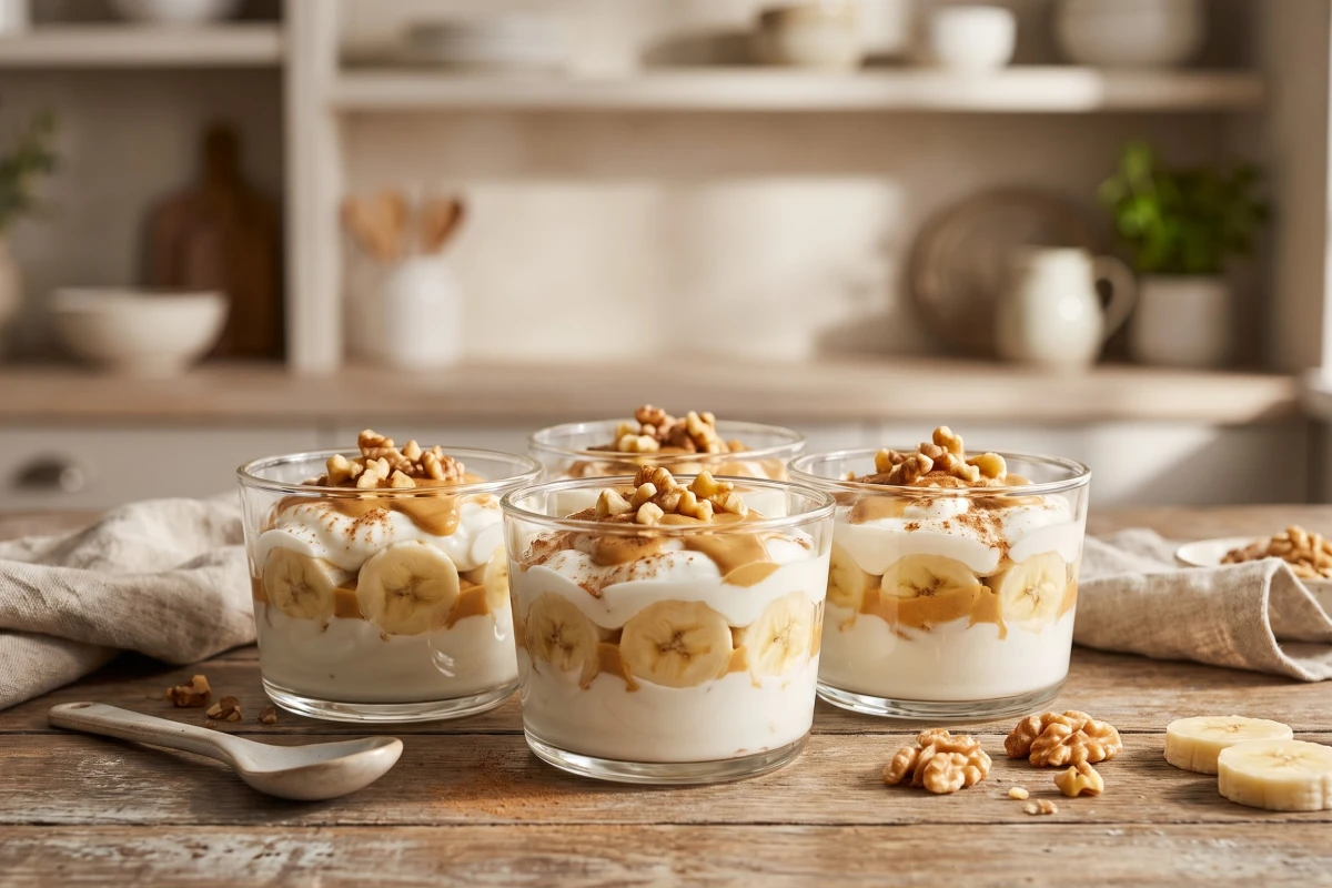 Peanut Butter Banana Greek Yogurt Cups view 3