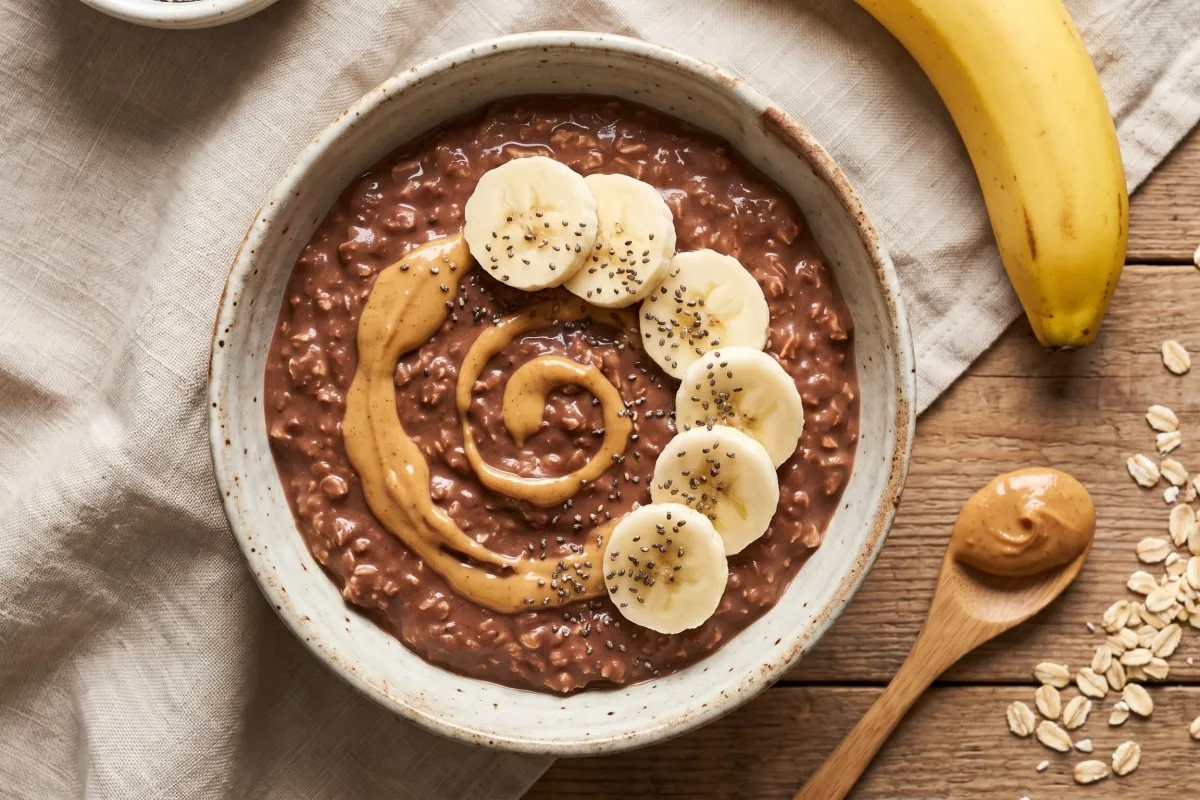 Chocolate Peanut Butter Protein Oatmeal