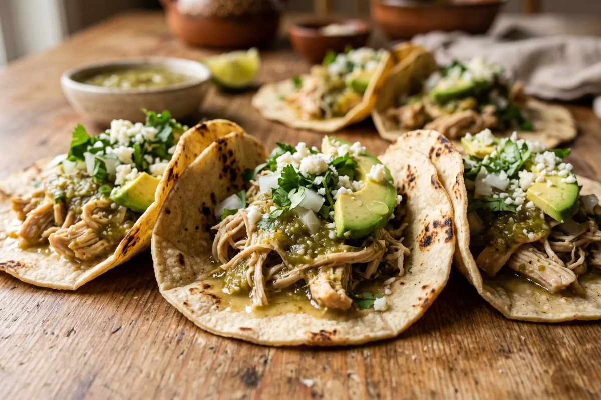 Salsa Verde Chicken Tacos view 2
