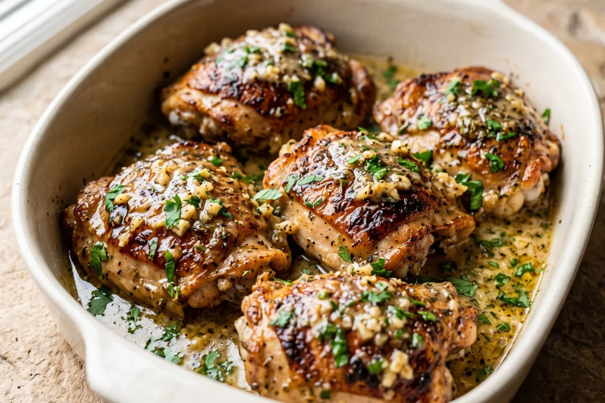 Creamy Garlic Chicken Thighs view 2