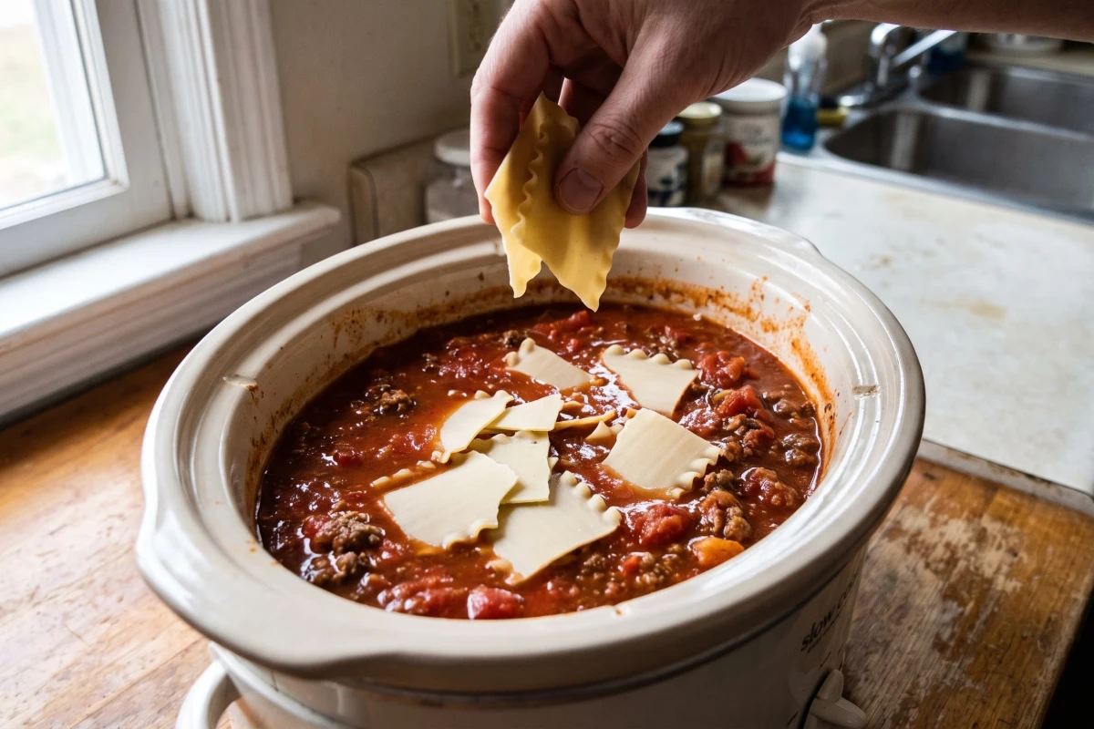 Step 5 - Cheesy Lasagna Soup